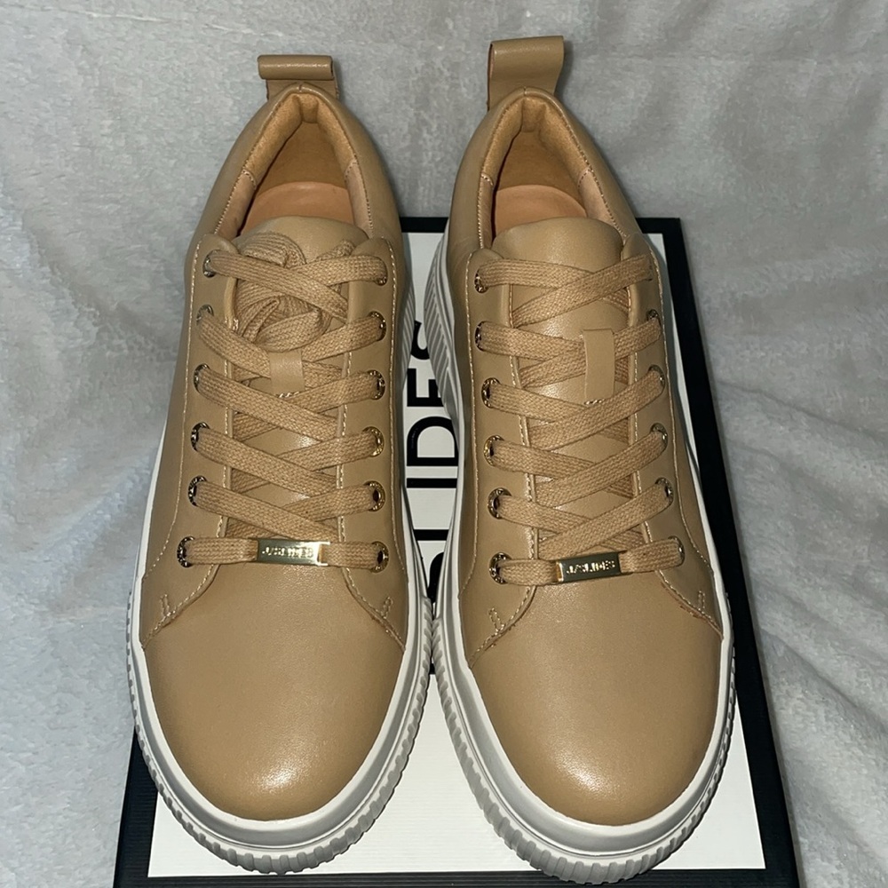NWT J/SLIDES WEST Nude Leather Sneaker - Picture 8 of 15